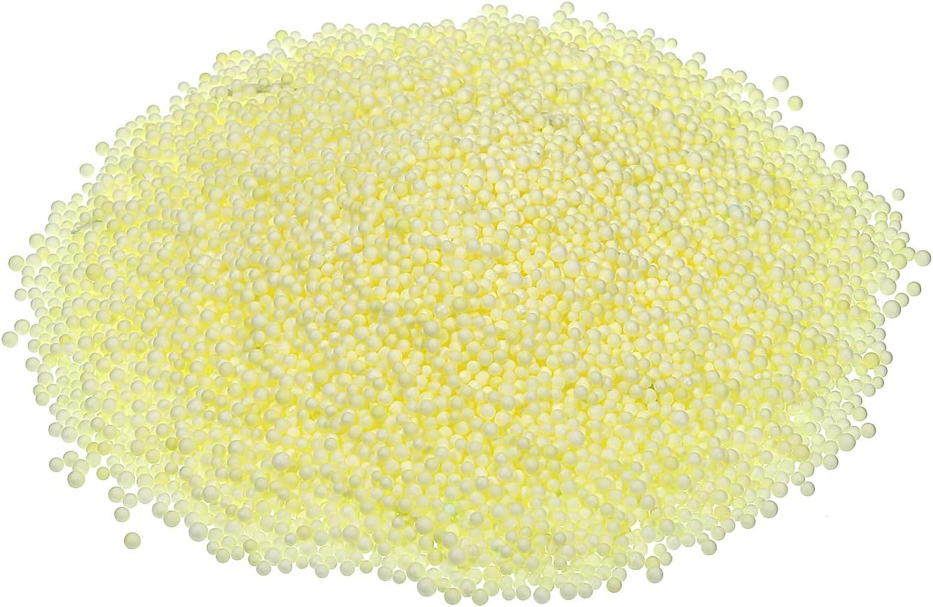MECCANIXITY Foam Beads Foam Balls 2-3mm for Wedding and Party Decorations, Tiny Packing Balls, Arts DIY Crafts Supplies (Yellow,1 Pack Approx 8000pcs)