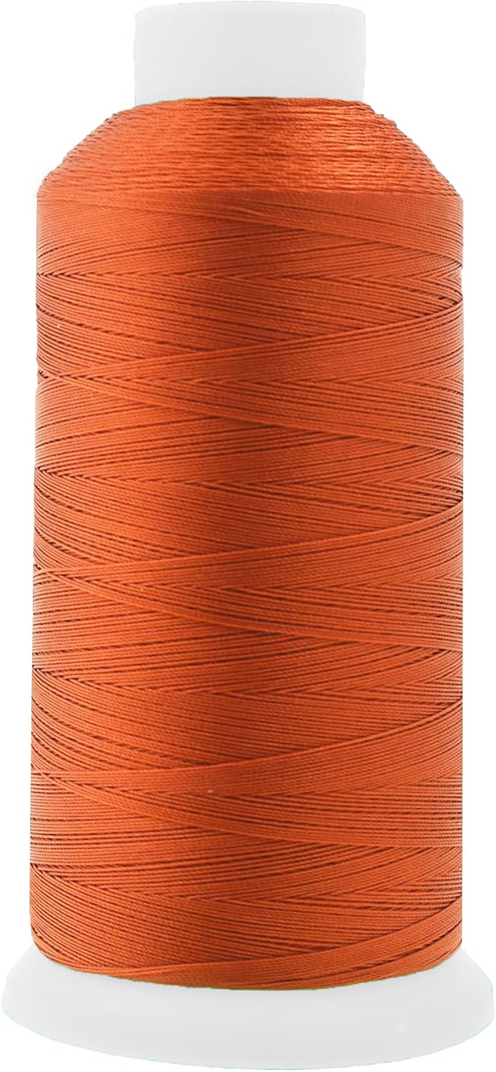 Mandala Crafts Rust Heavy Duty Thread - 1500 Yds Tex 70 Thread for Sewing Drapery Jeans Leather Hair Outdoor Marine Upholstery