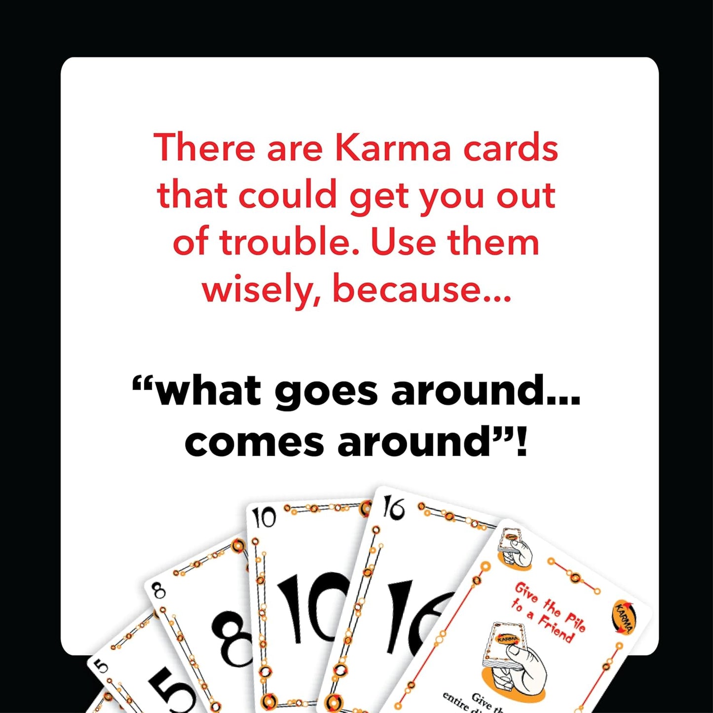 KARMA Card Games for Kids – Kids, Family Games Night, Multi-Player, Screen Free, Travel Games, Playing Cards, What Goes Around, Comes Around, Ages 8+