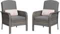 GAOMON 2-Piece Outdoor Patio Furniture Set, Rattan Lounge Chairs by GAOMON