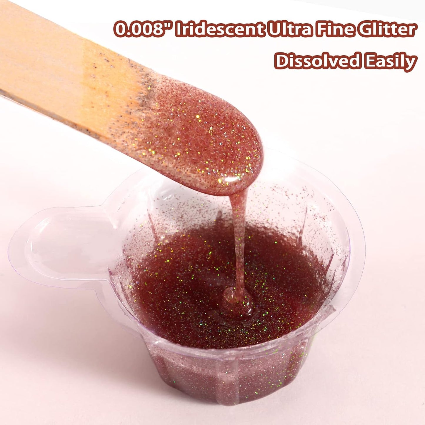 Renfio Iridescent Ultra Fine Glitter Powder Resin Supplies Glitters 1.94 Oz (55g) PET Flake Crafts Sequins 1/128" 0.008" 0.2mm Epoxy Chips Flakes for Tumblers Slime Painting - Orange