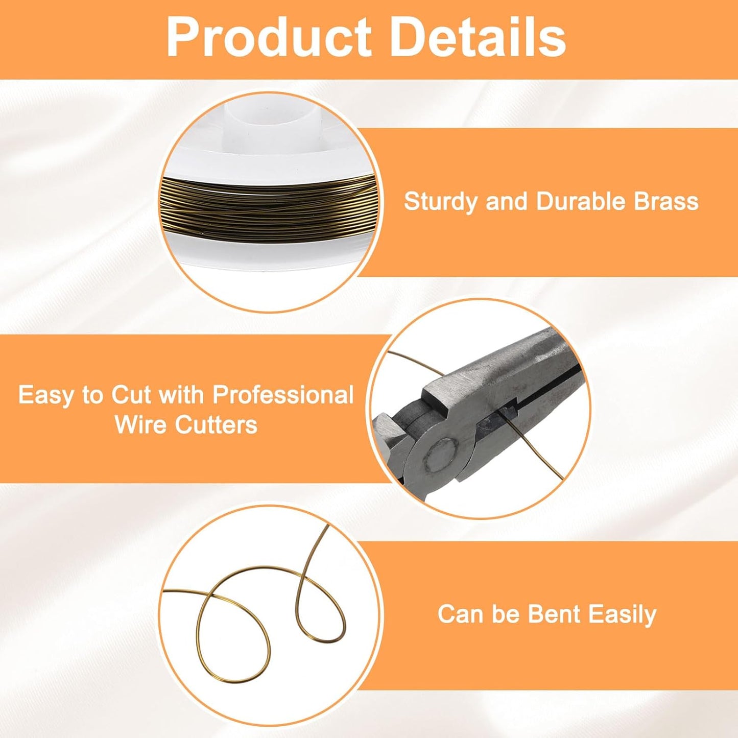 HARFINGTON 20ft Jewelry Wire, 24 Gauge (0.5mm) Brass Craft Soft Metal Tarnish Resistant Copper Beading Wire for Jewelry Making Supplies Crafting, Ancient Blue