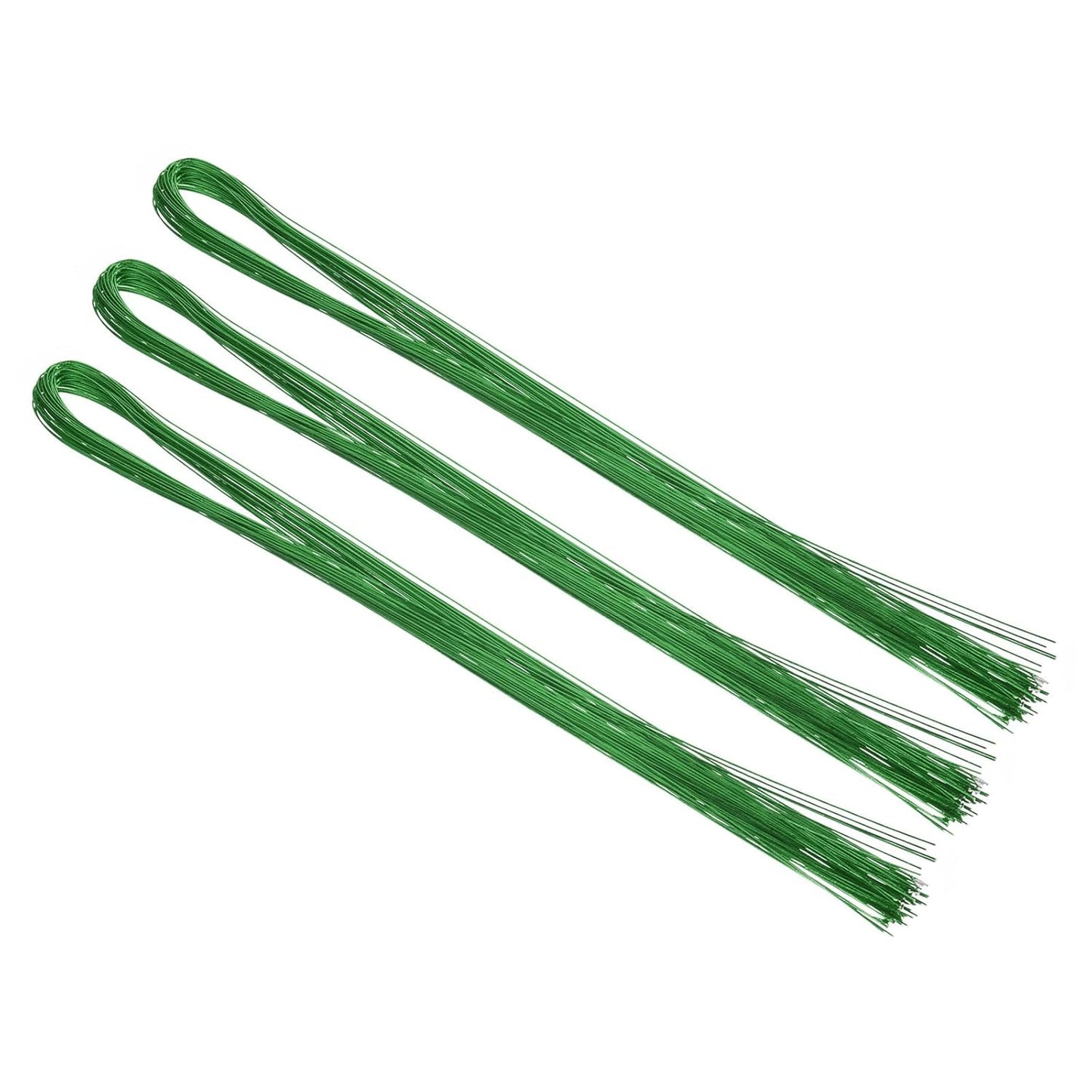 PATIKIL 32 Inch 22 Gauge Floral Stem Wire, 2 Pack/80 Pieces Bouquet Stem Paper Wrapped for DIY Crafts Flower Arrangements, Green