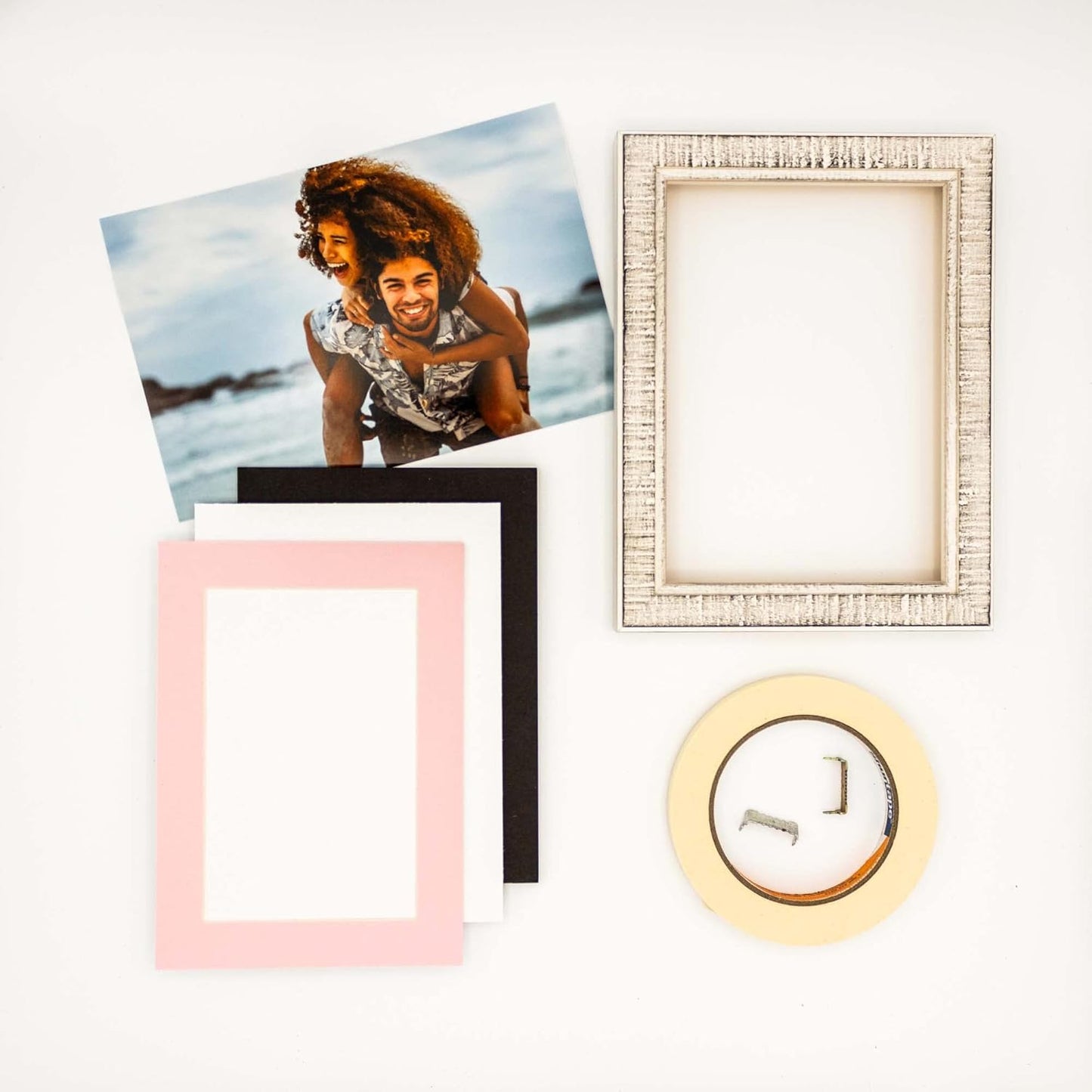 8.5x11 Mat Bevel Cut for 7x9 Photos - Acid Free Soft Pink Precut Matboard with Backing Board and Crystal Clear, Self Seal Photo Mat Bag - for Pictures, Photos, Framing - 4-ply Thickness