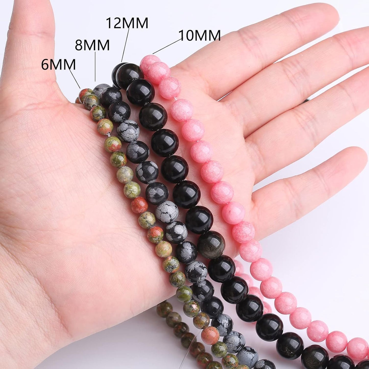 90PCS 4MM Cyanihalite Beads Round Loose Stone Beads for Jewelry DIY Energy Stone Healing Power Bracelet 15"
