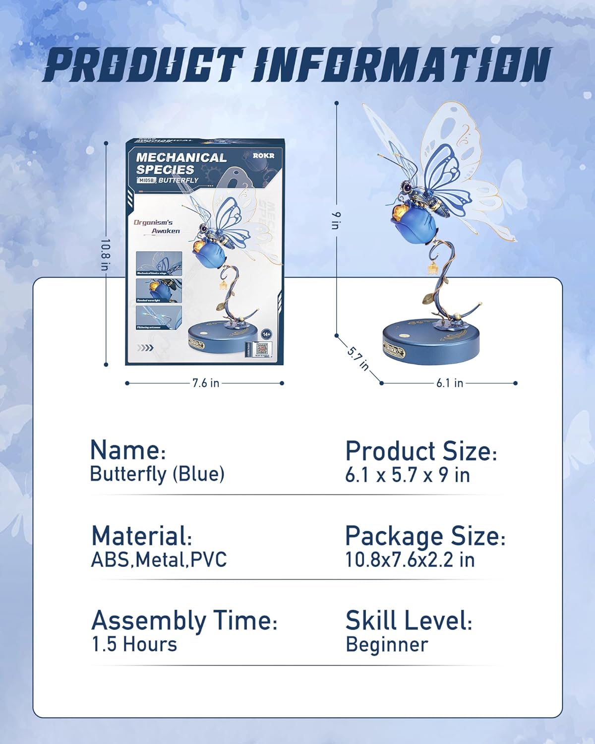 ROKR 3D Metal Puzzles for Adults-Metal Model Kits for to Build-Crafts for Adults-Gifts for Teenage Boys Girls