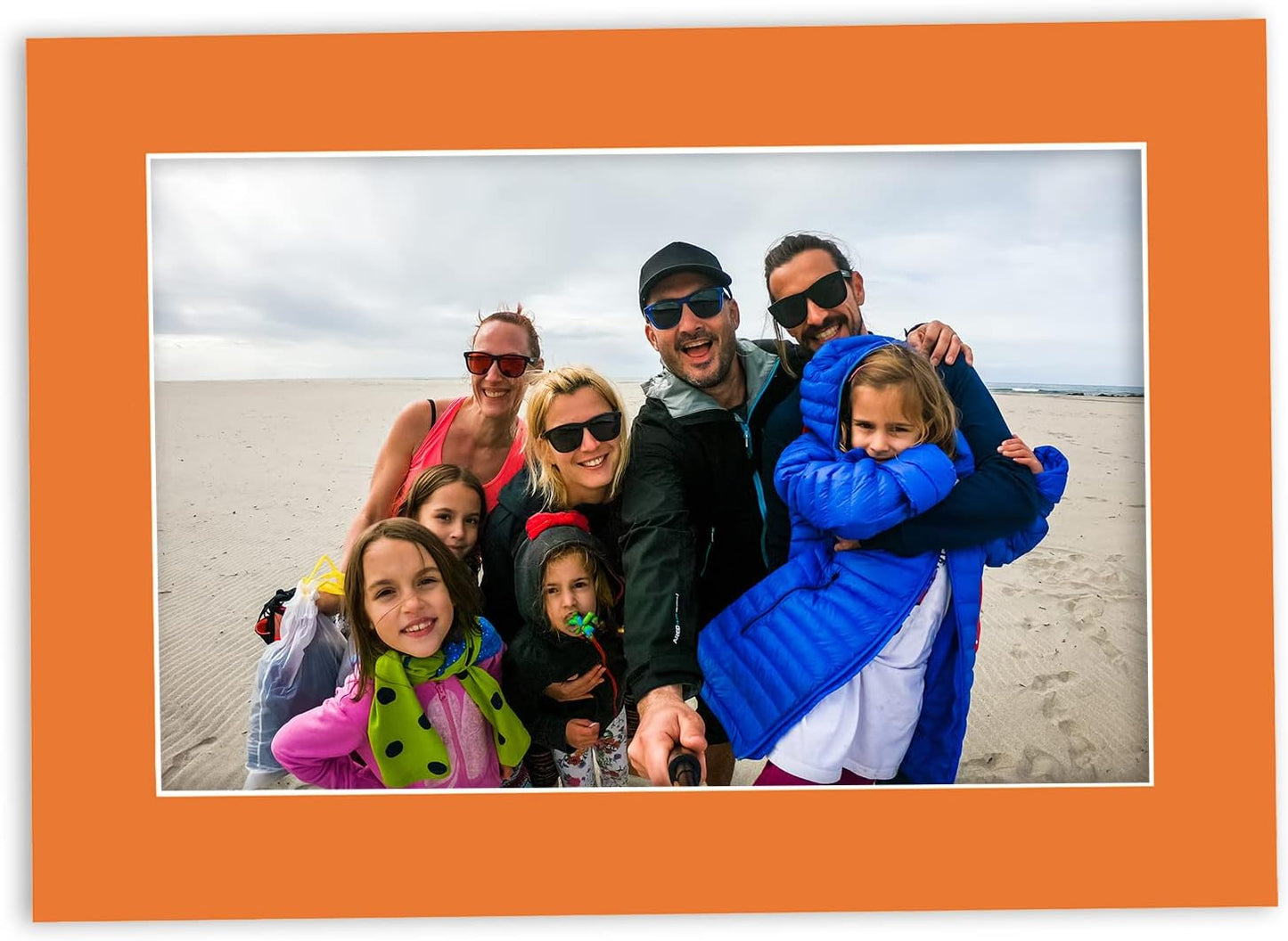 5.5x8.5 Mat for 8.5x11 Frame - Precut Mat Board Acid-Free Orange 5.5x8.5 Photo Matte for a 8.5x11 Picture Frame, Premium Matboard for Family Photos, Show Kits, Art, Picture Framing, Pack of 25 Mats