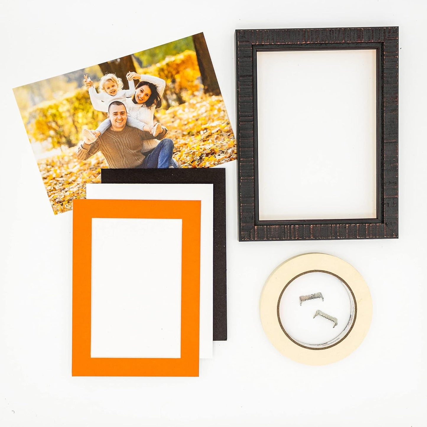 11x14 Mat for 8.5x11 Photo - Precut Orange Picture Matboard for Frames 11 x 14 Inches - Bevel Cut Matte to Display Art 8.5 x 11 Inches - Acid Free Pack of 25 MATS with Backing Boards & Clear Bags