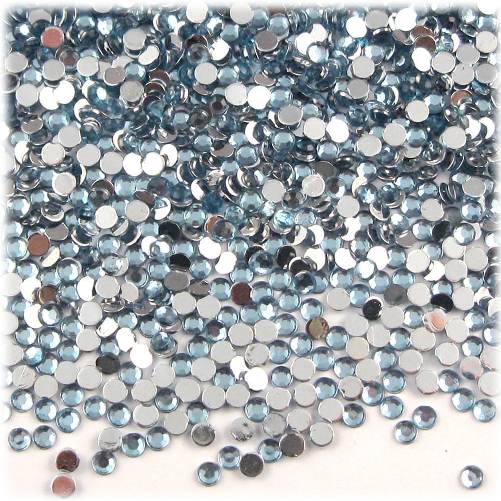 The Crafts Outlet 1,440pc Rhinestones Round 3mm (10ss) Flatback Light Orange