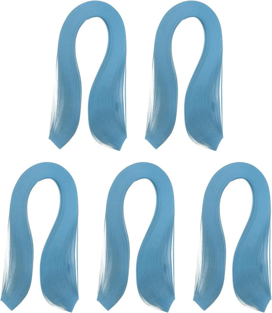 PATIKIL 600pcs Quilling Strips Paper 1/8"(3mm) 39cm Origami Paper Quilling Strip for Art DIY Hand Craft Christmas, Aquamarine Blue