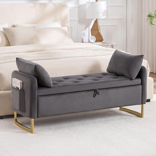 48" End of Bed Bench, Modern Storage Benches by HOMYKA