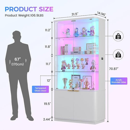 71" Tall RGB Display Cabinet - Image 2