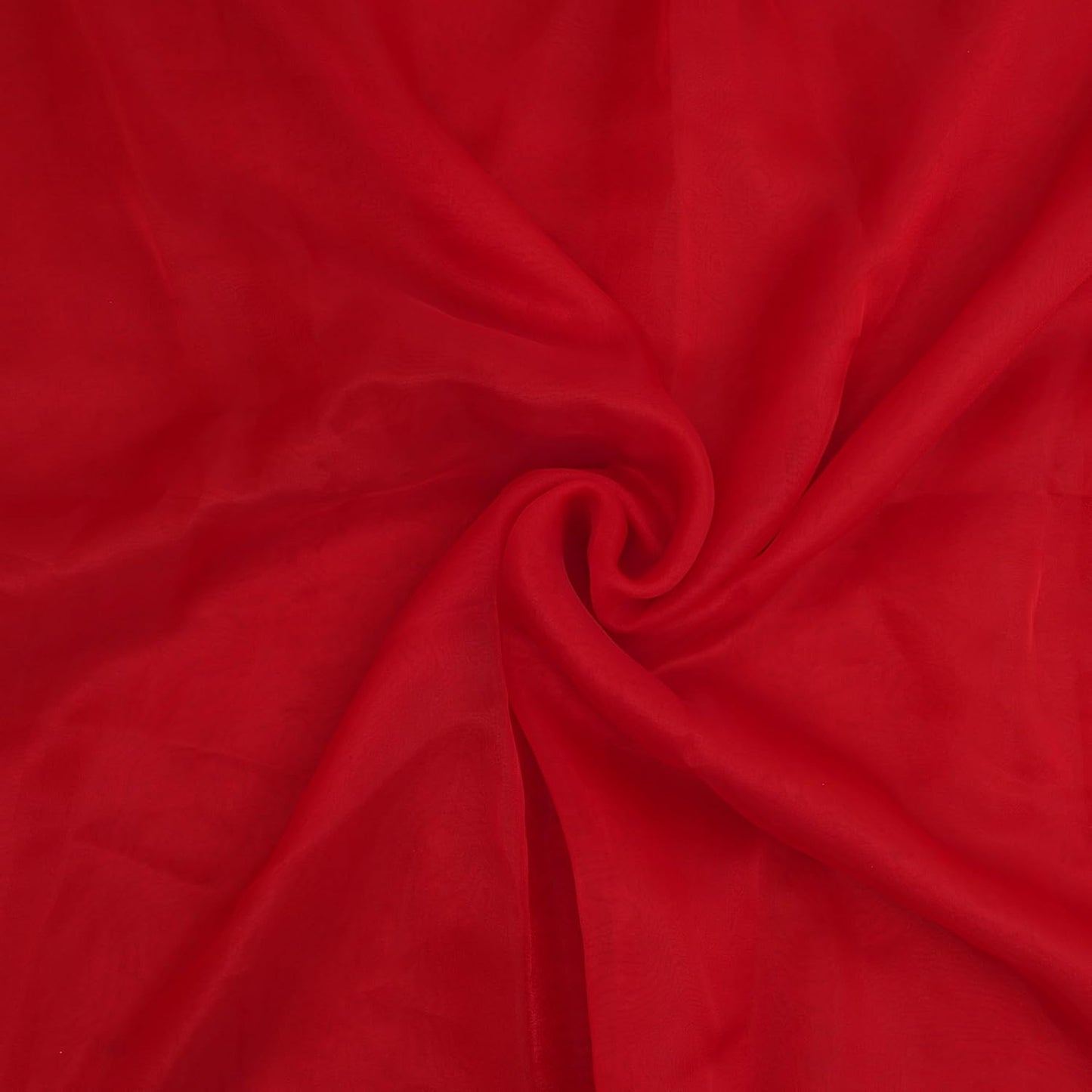 Organza Fabric 10 Yard Bridal Solid Sheer Bolt for Home Décor, Table Décor, Bridal, Fashion, Crafts, Decorations Silky Shiny Organza 44" - (10 Yard, Red)