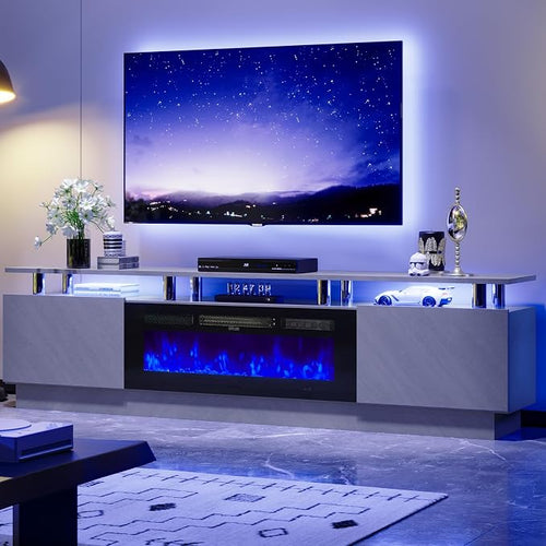 80" TV Stand & Entertainment Center, Media Console - Image 2