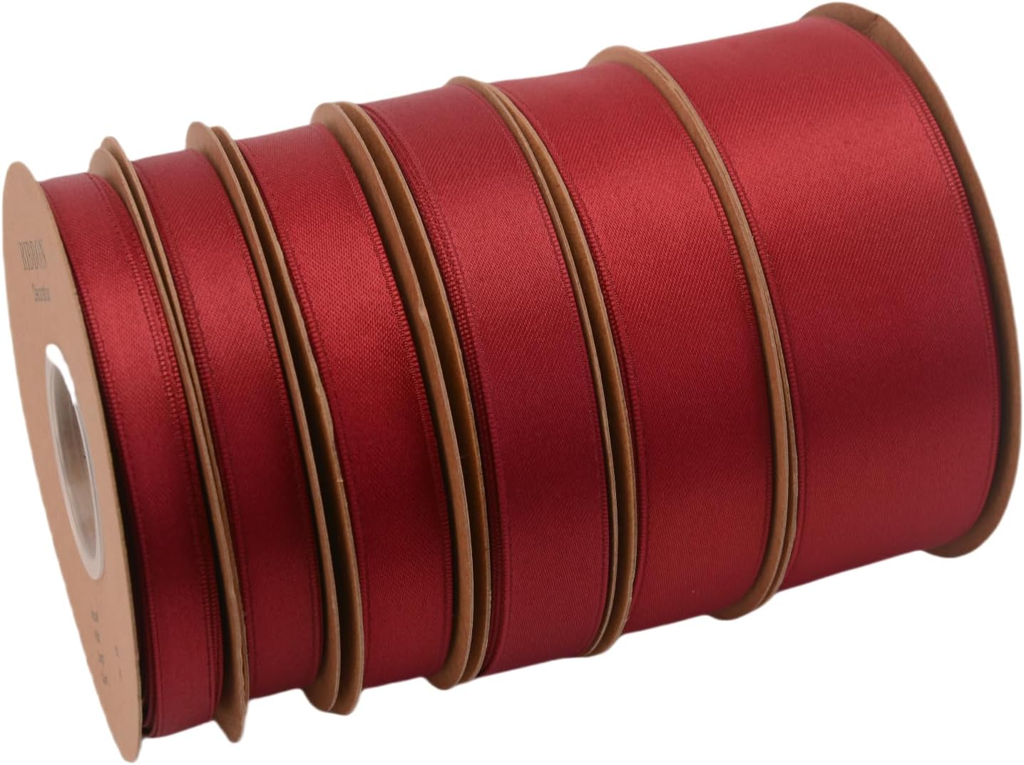Double Side Satin Ribbon, Continuous 20 Yards,Use for Craft Bows Bouquet, Gift Wrapping, Wedding Decoration, Floral Arrangement (Burgandy, 4/5 inch)
