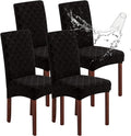Genina Waterproof Chair Covers for Dining Room, Stretch Jacquard Dining Chair by Genina
