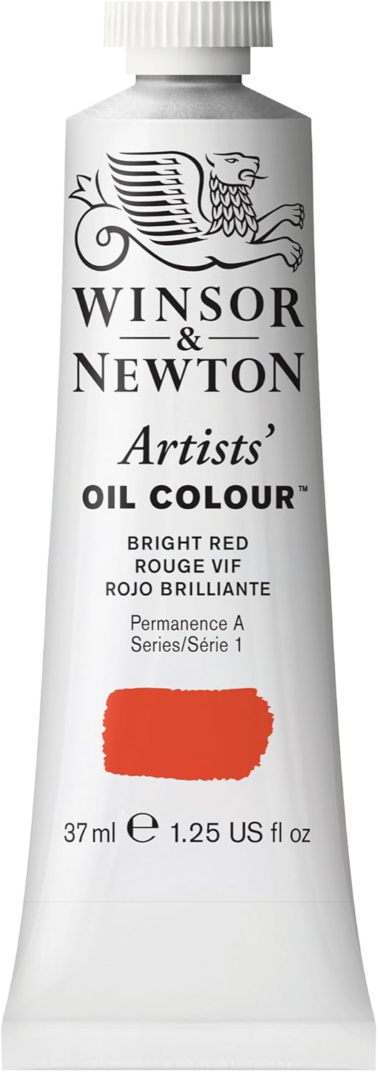 Winsor & Newton Artists' Oil Color, 37ml (1.25 oz) Tube, Bright Red