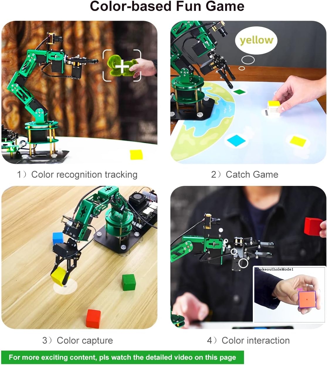 Yahboom Robot Arm Kit 6DOF for Jetson Nano 4GB AI Programmable Electronic DIY Robot Hand Building with Camera for Adults ROS (Nano-DOFBOT Without Nano)