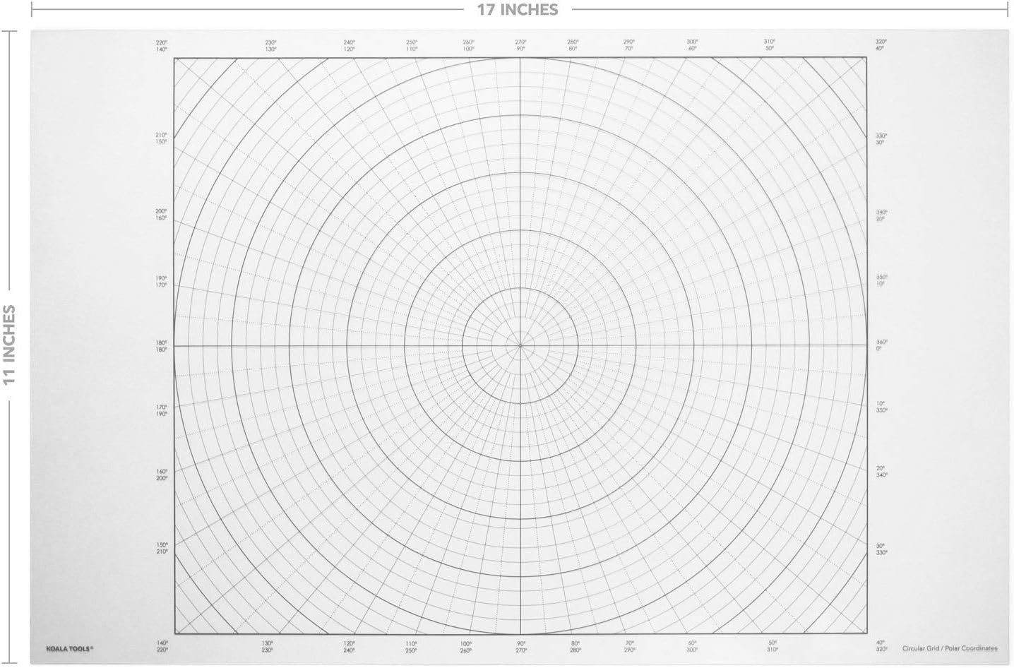 Koala Tools | Geometric Grid Transparency Sheets (Variety Pack of 4) - 11" x 17" | Overhead Projector and Light Box Transparencies - Tracing Film for Sketching & Drawing