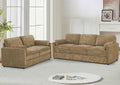 Comfy Chenille Sofa Set with Well-Filled Pillows, Modern 3 Seater and Loveseat by LESOFAIR