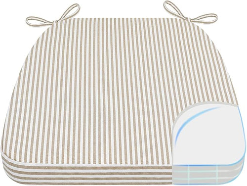 AAAAAcessories D-Shaped Chair Cushions, Machine-Washable Cover, Natural Sand by AAAAAcessories