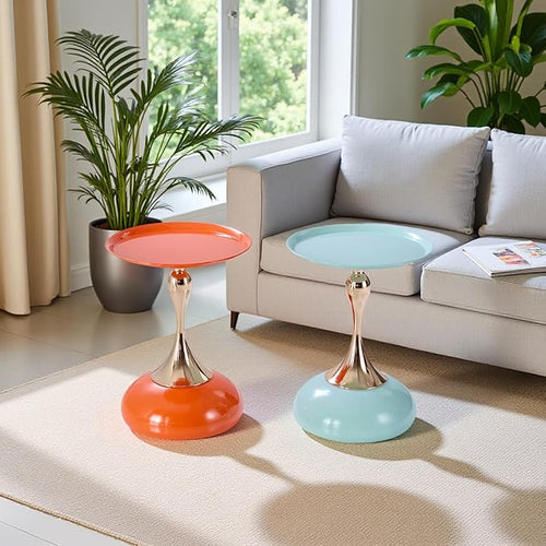 2-Pack Sleek Hourglass Side Table by Unknown