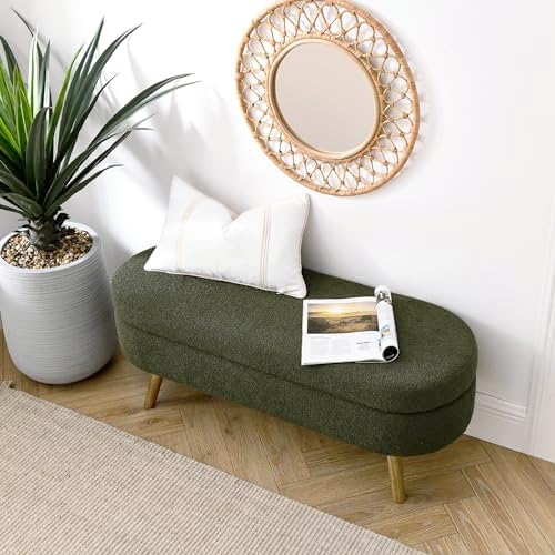 43.5" Ottoman with Storage, Storage Ottoman Bench with Safety Hinge, Bed End - Image 5