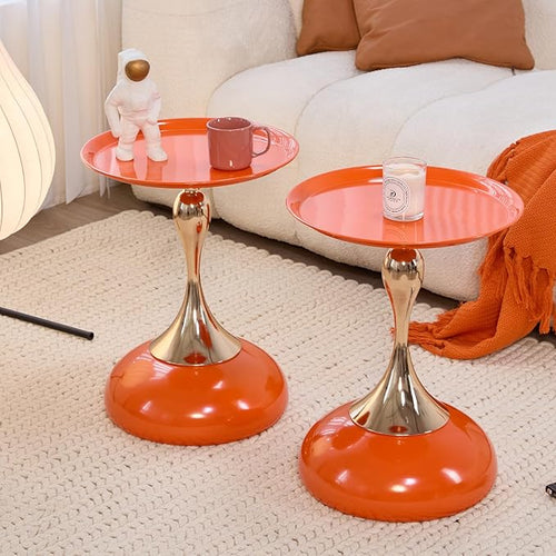 2-Pack Sleek Hourglass Side Table by Unknown