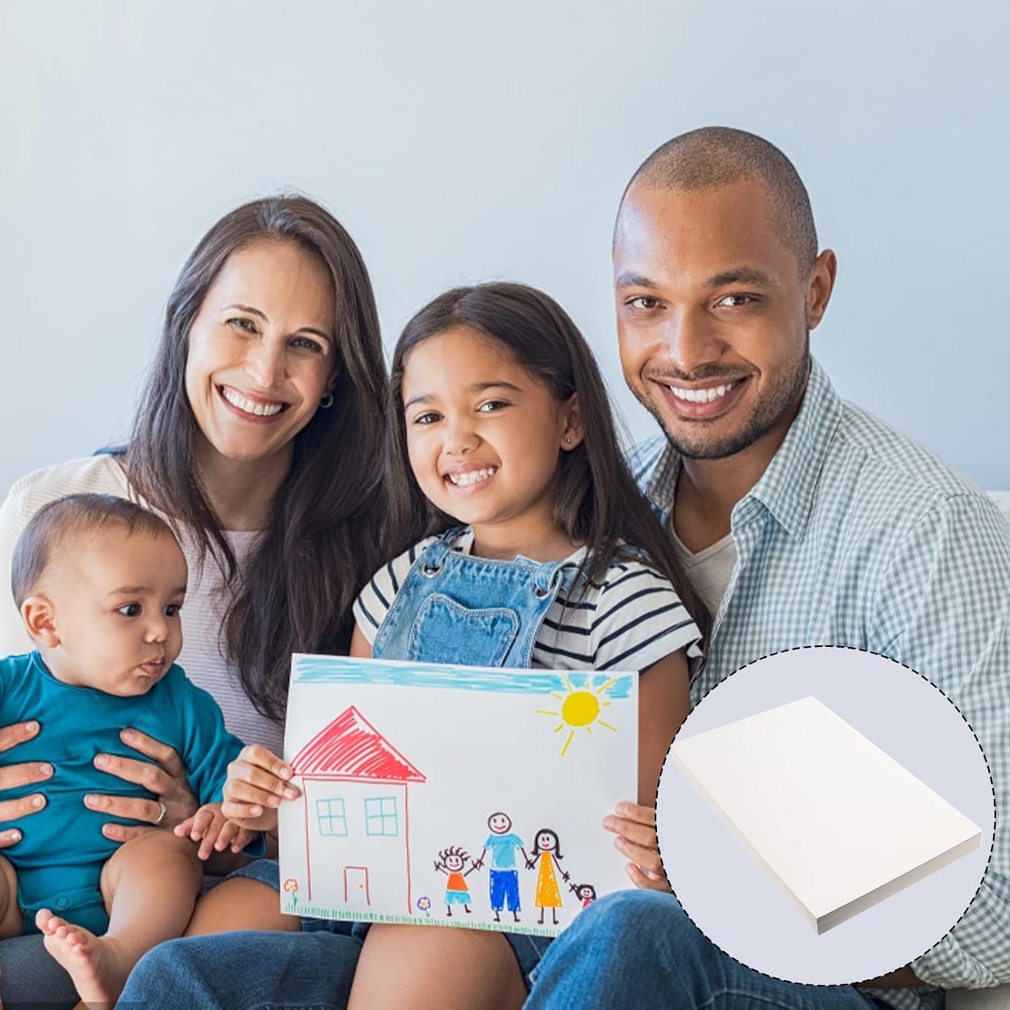 WAUPPY 12"x17" Sketch Drawing Paper 100 Sheets Art Craft Paper for Doodle, Kids Arts Supplies White Coloring Paper