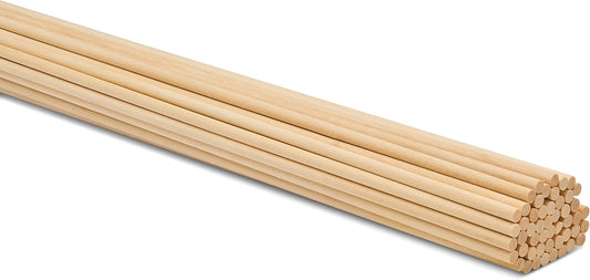 Dowel Rods Wood Sticks Wooden Dowel Rods 3/16 x 18 Inch Unfinished Hardwood Sticks for Crafts and DIYers 50 Pieces by Woodpeckers