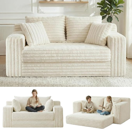 3-in-1 Convertible Sofa Bed: Boneless Loveseat Sleeper & Folding Couch Bed by Winzoo