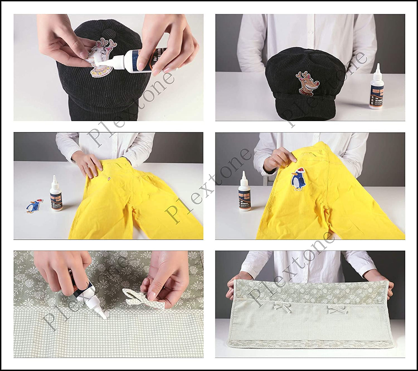 1 Min Quick Bonding Fast Dry Sew Glue Liquid Natural Latex Art Glue Reinforcing Adhesive Speedy Fix for All Fabrics Clothing Cotton Flannel Denim Leather Polyester Doll Repair (60ml+120ml)