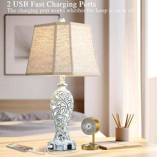 25'' Farmhouse Table Lamps Set of 2 - Image 2