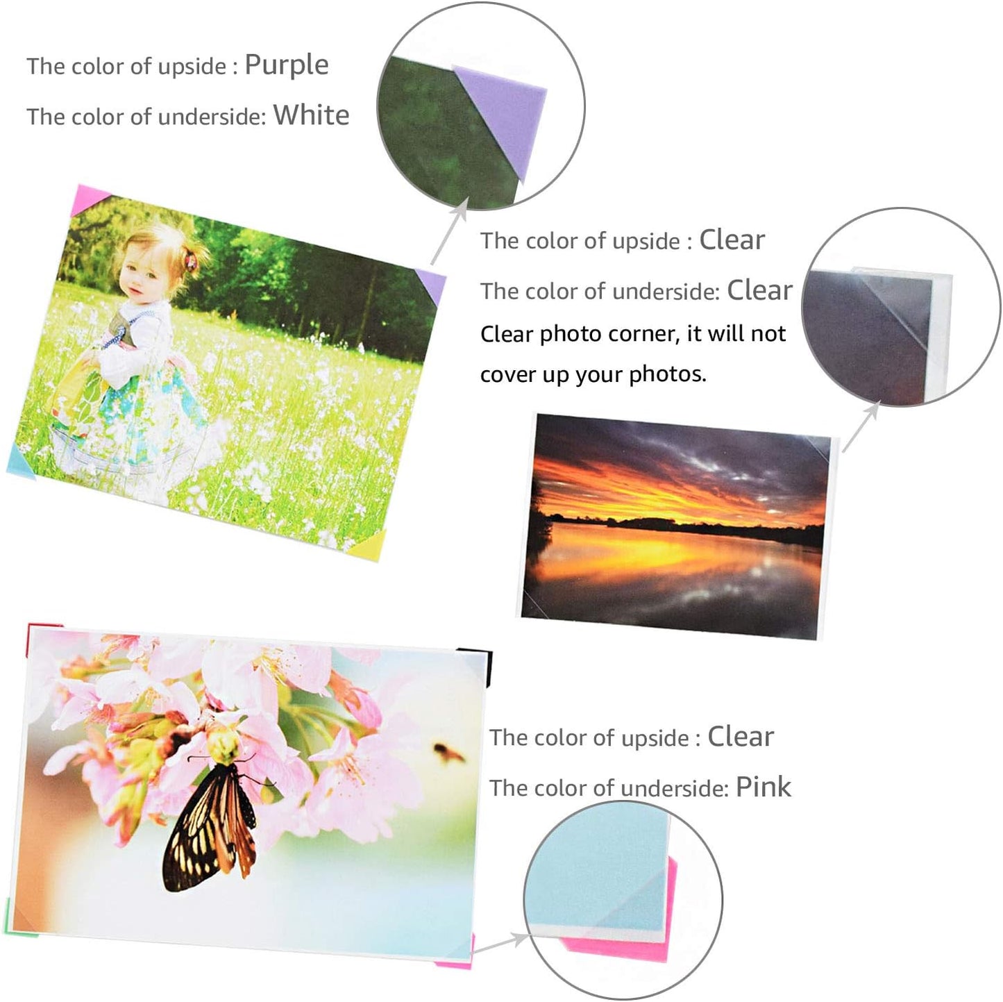 VIPbuy 2244 Count (22 Colors Assorted) Photo Mounting Corner Stickers Self Adhesive for Scrapbook Photo Albums DIY Craft, 22 Sheets