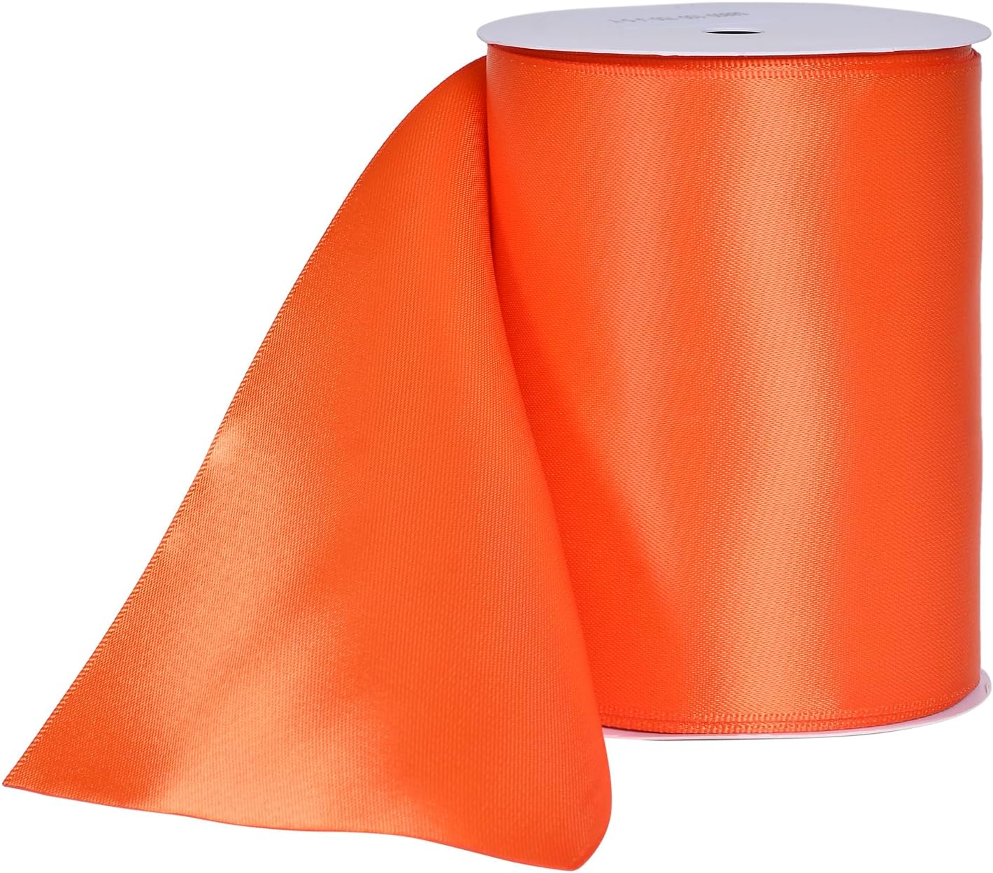 YAMA Orange Double Faced Satin Ribbon, 4 Inch 5 Yards, Great for Crafts Bows Flower Bouquet Wedding Home Decor Gift Wrapping