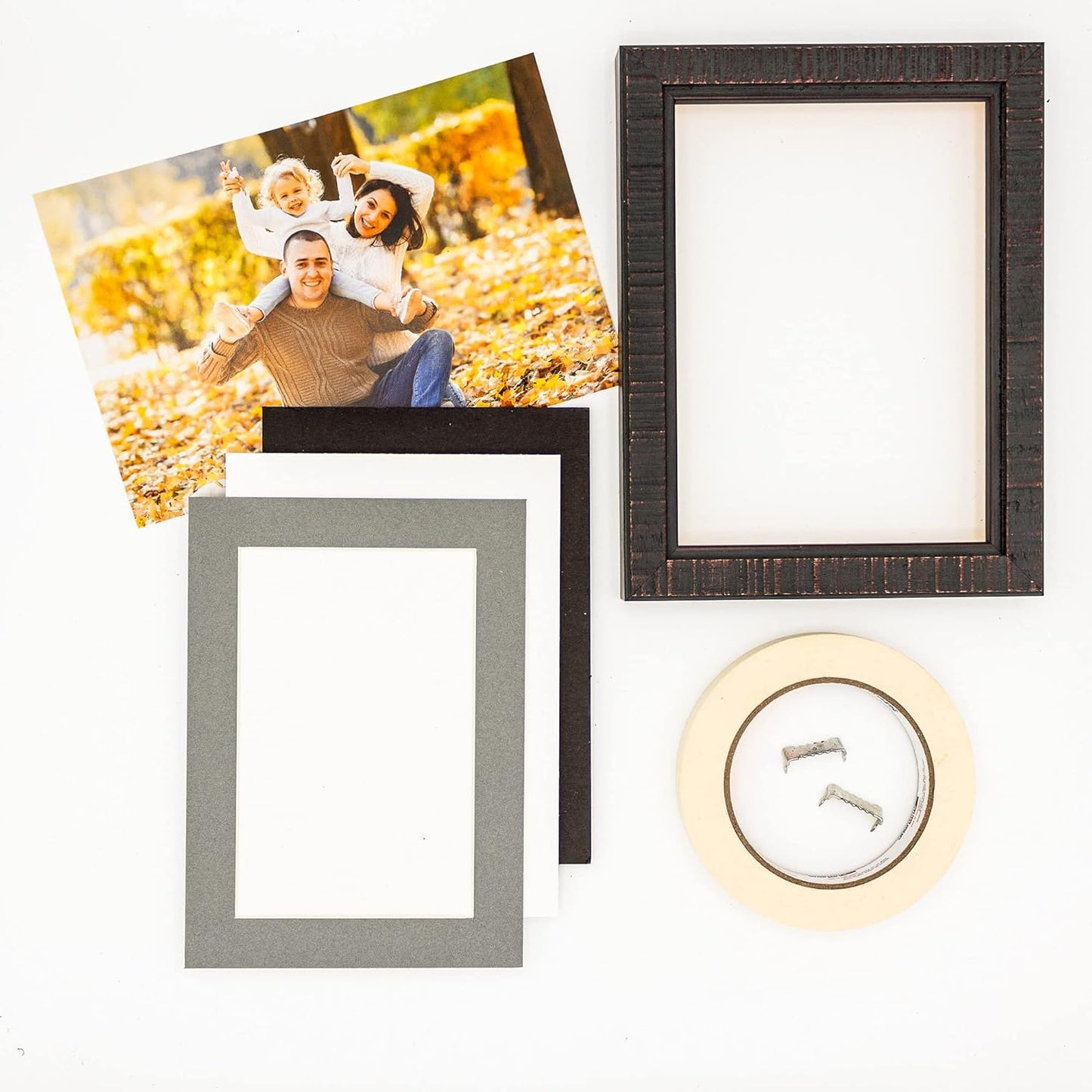 11x14 Mat for 8.5x11 Photo - Precut Mid Grey Picture Matboard for Frames 11 x 14 Inches - Bevel Cut Matte to Display Art 8.5 x 11 Inches - Acid Free Pack of 10 MATS with Backing Boards & Clear Bags