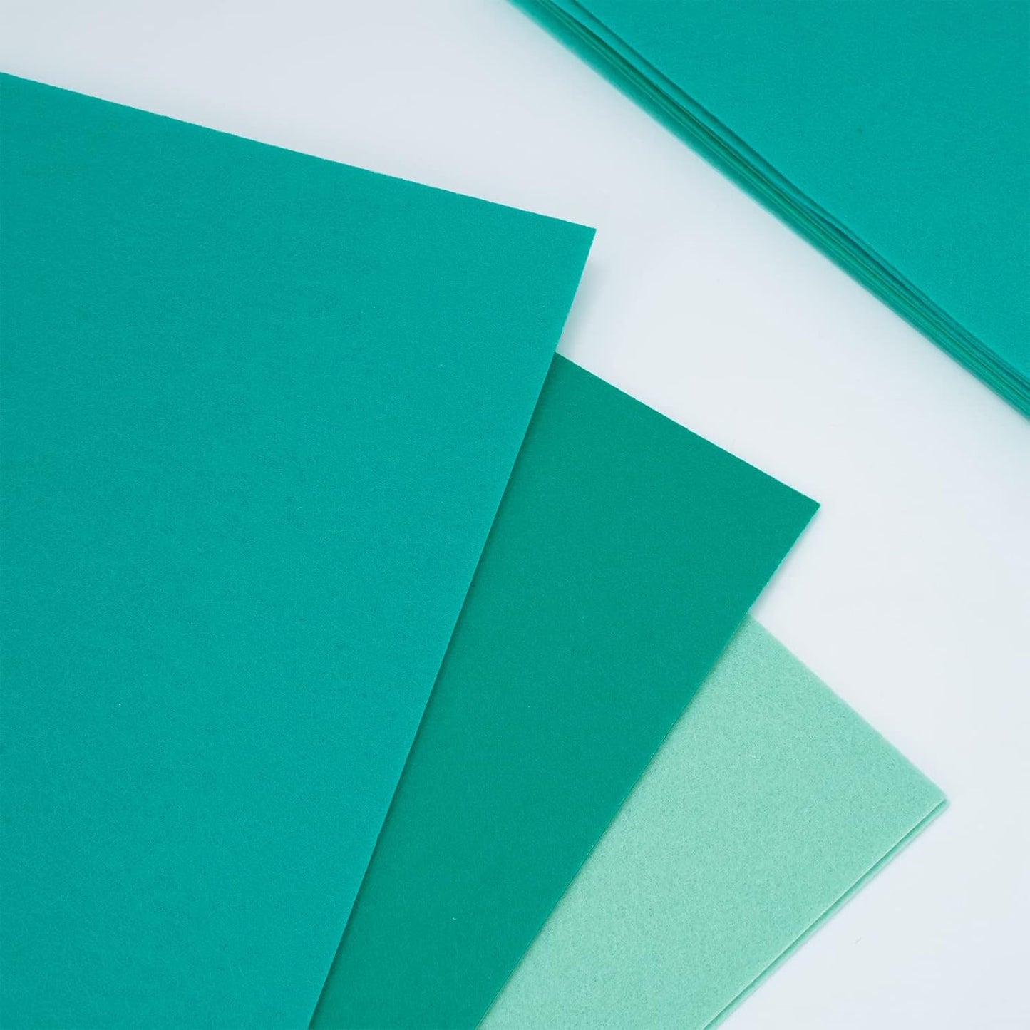 Whaline 18Pcs Felt Fabric Sheets Soft Thick Assorted Turquoise Craft Felt Pack for DIY Craft Sewing Patchwork Art Projects, 3 Colors, 7.9 x 11.8 Inch