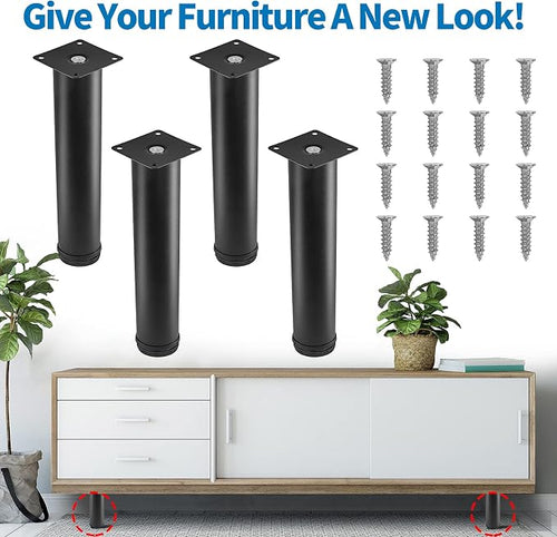 8 Inch Metal Furniture Legs Stainless Steel Adjustable Legs Black Metal Legs - Image 2