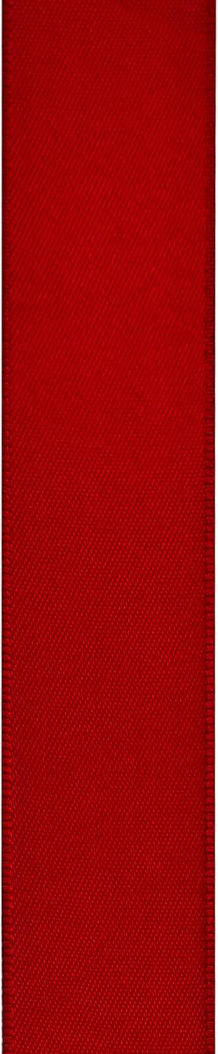 LIUYAXI Red Satin Ribbon, Double Faced 5/8" X Continuous 25 Yards Ribbons Perfect for Gift Wrapping Bows Bouquet Wedding Craft and More
