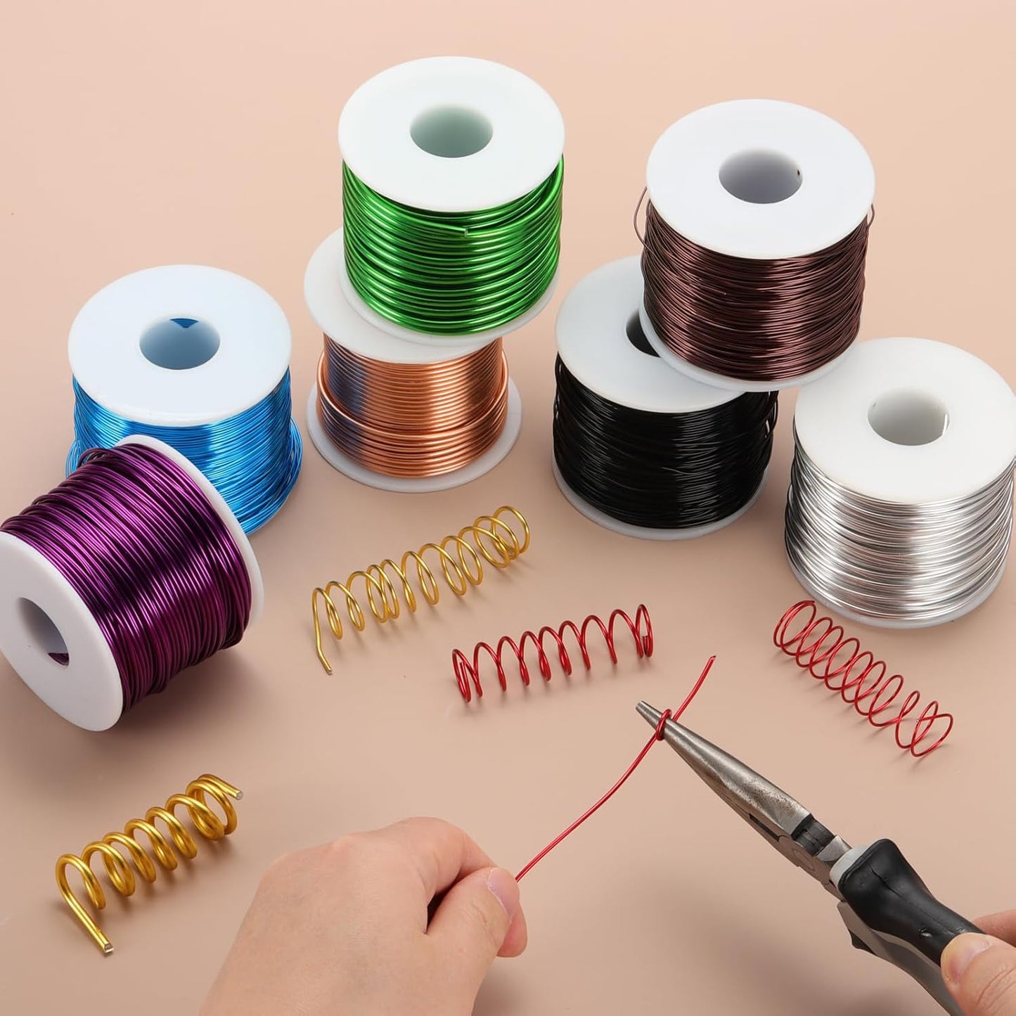 MECCANIXITY 15 Gauge Anodized Aluminum Craft Wire Bendable Bonsai Training Wire 223 Feet 1.5mm for Sculpting Crafts Wreath Floral Beading Jewelry Making, Blue