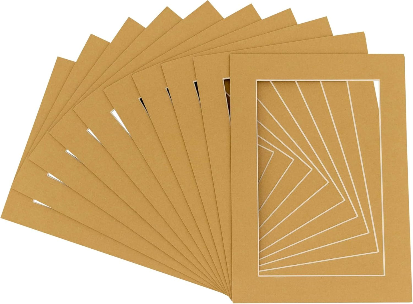 11x14 Mat for 8.5x11 Photo - Precut Rattan Beige Picture Matboard for Frames Measuring 11 x 14 Inches - Bevel Cut Matte to Display Art Measuring 8.5 x 11 Inches - Acid Free Pack of 25 MATS