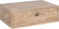 Kate and Laurel Mirza Transitional Carved Wood Floating Side Table, Natural Wood by KateandLaurel