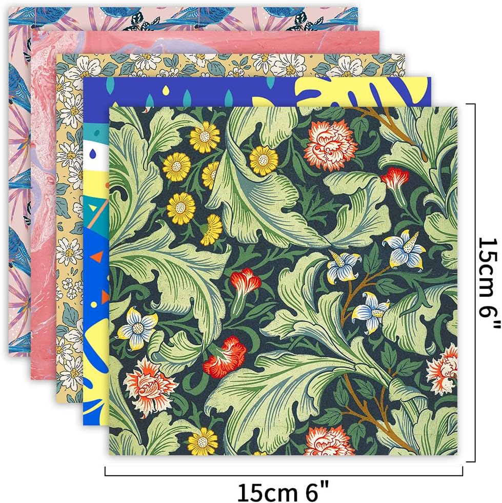 12 Different Packs Full Collection Origami Paper Kit 6 Inch Square Double Sided Color Vivid Colors Creation Easy Fold Paper Set Hand Crafts Paper Arts Creativity.01