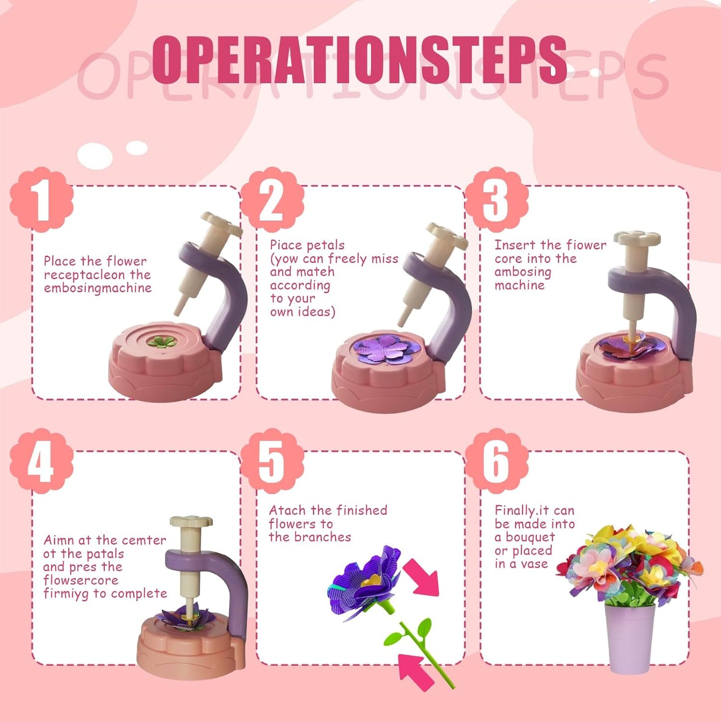 DIY Fabric Flower Bouquet Toy Set | Children's Handmade Materials Pack (Ages 3-9) | STEM Education Art Toy | Festival Creative Gift