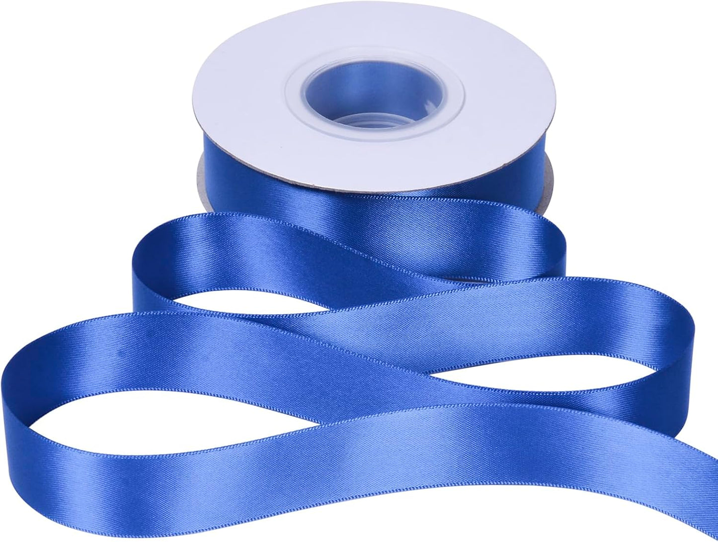 YAMA Royal Blue Double Faced Satin Ribbon, 1 Inch 25 Yards, Great for Crafts Bows Flower Bouquet Wedding Home Decor Gift Wrapping