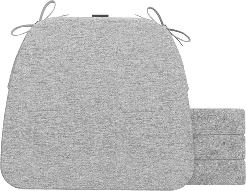 AAAAAcessories D-Shaped Chair Cushions, Machine-Washable Cover, Light Gray by AAAAAcessories