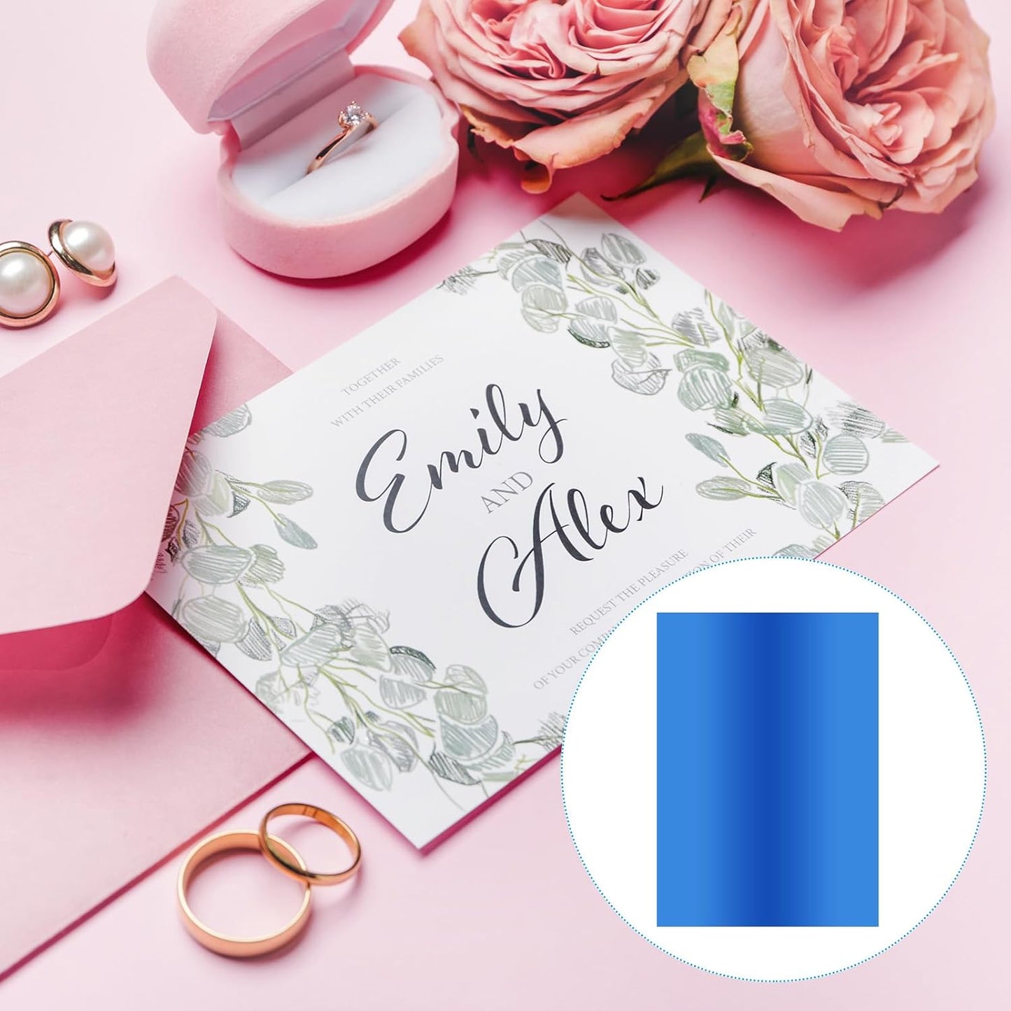 PATIKIL 11.7x8.3" Hot Stamping Foil Paper Sheet, 20 Sheets A4 Heat Transfer Hot Stamping Paper Foil for Leather DIY Logo Decor Craft Gift Package Scrapbook Card, Blue