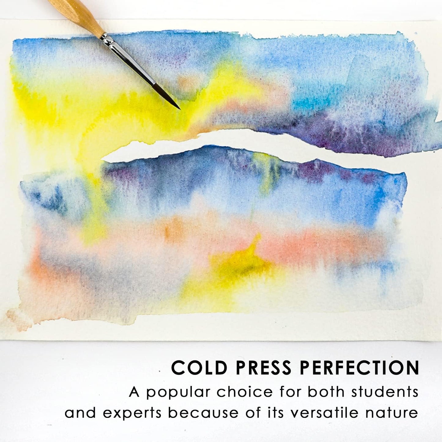 Grabie Watercolor Paper Pad, 100% Cotton, 15 Sheets, B5 (10.1 x 7.4), 140lb (300gsm), Glue Bound, Acid-Free Cold Pressed Watercolor Paper, Art Supplies for Watercolor Techniques (B5)