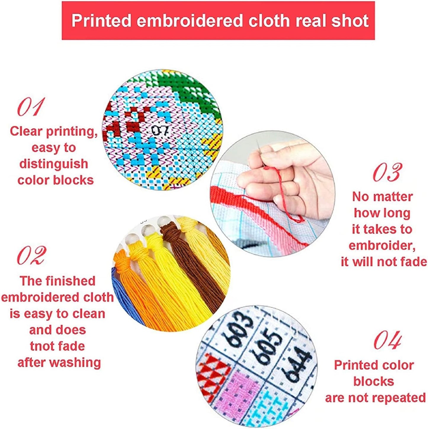 Foxdiviy Stamped Cross Stitch Kits Full Range of Embroidery Needlework Starter Kits for Beginners Adults 11CT Embroidery Patterns Art Crafts DIY Needlepoint Kits-Beautiful Night Scenery 18x18 inch