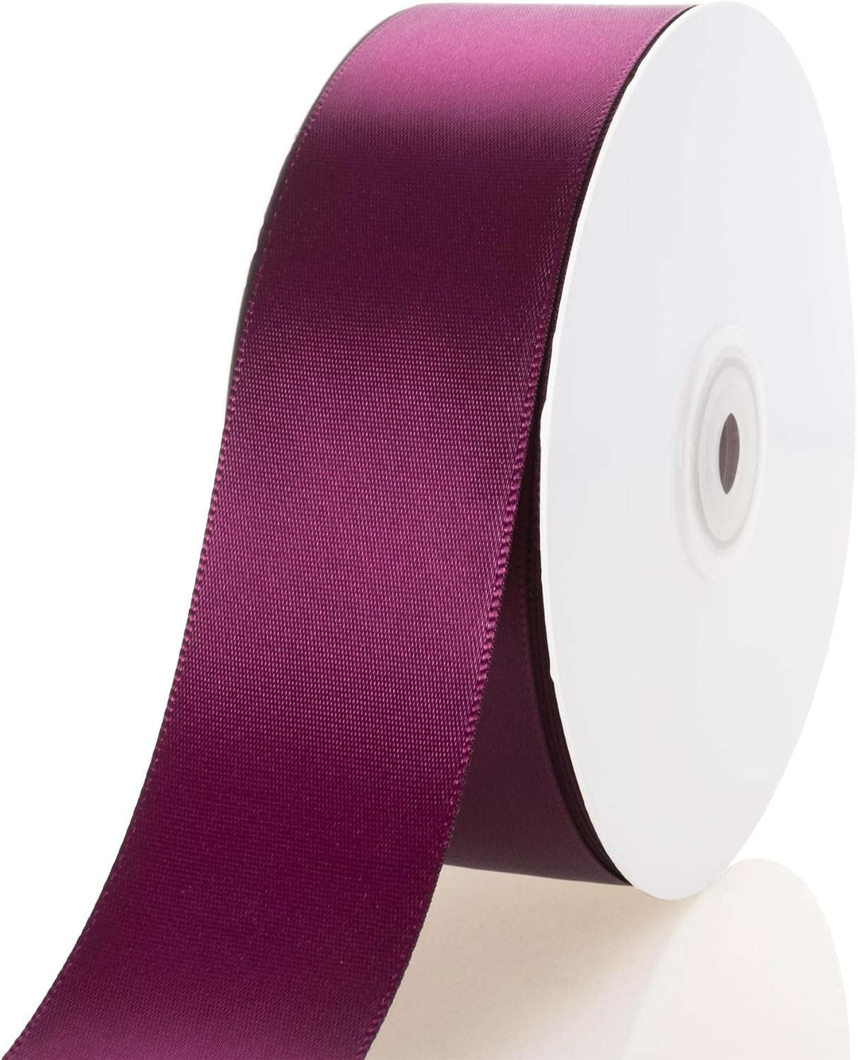 1-1/2 Inch Wine Ribbon, 50 Yards Craft Polyester Satin Ribbon Perfect for Gift Wrapping, Handmade Roses, Wedding Party Decorations and DIY Crafts